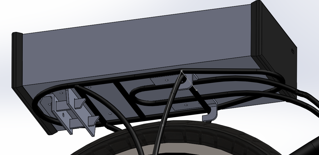Battery on luggage carrier