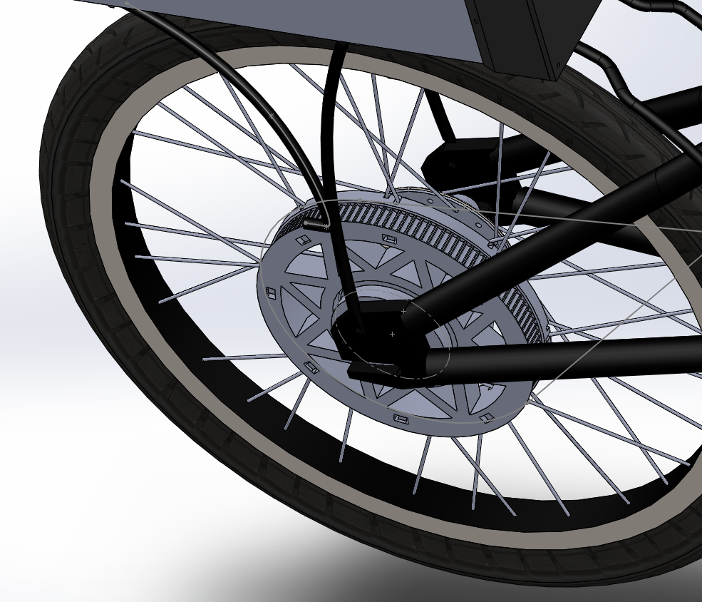 Rear wheel CAD model